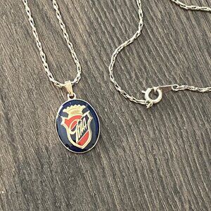 VINTAGE FORD GHIA FIESTA EMBLEM NECKLACE